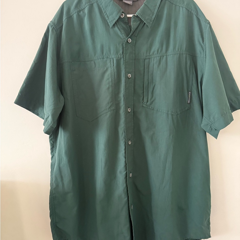 Exofficio Men's Short-Sleeve Button-Down Shirt - Dark Green